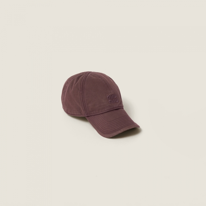 Miu Miu Drill baseball cap - Amaranth Red/Maize Yellow