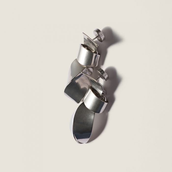 Miu Miu Metal earrings Antiqued Silver