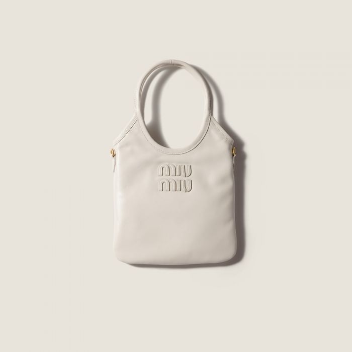 Miu Miu Ivy leather handbag White