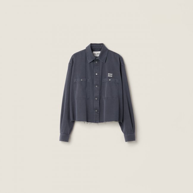 Miu Miu Light denim shirt Smoky Gray