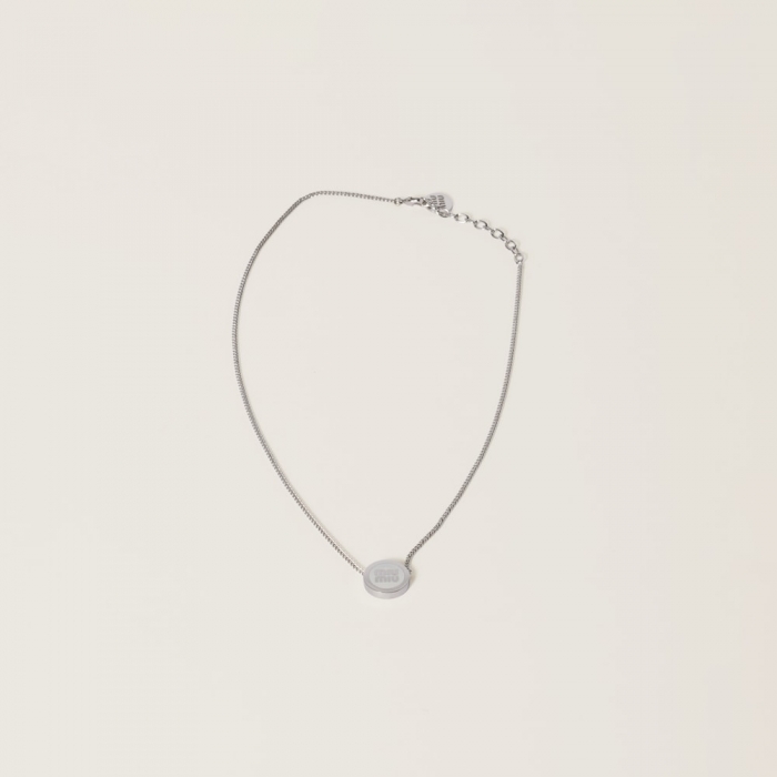 Miu Miu Metal necklace White