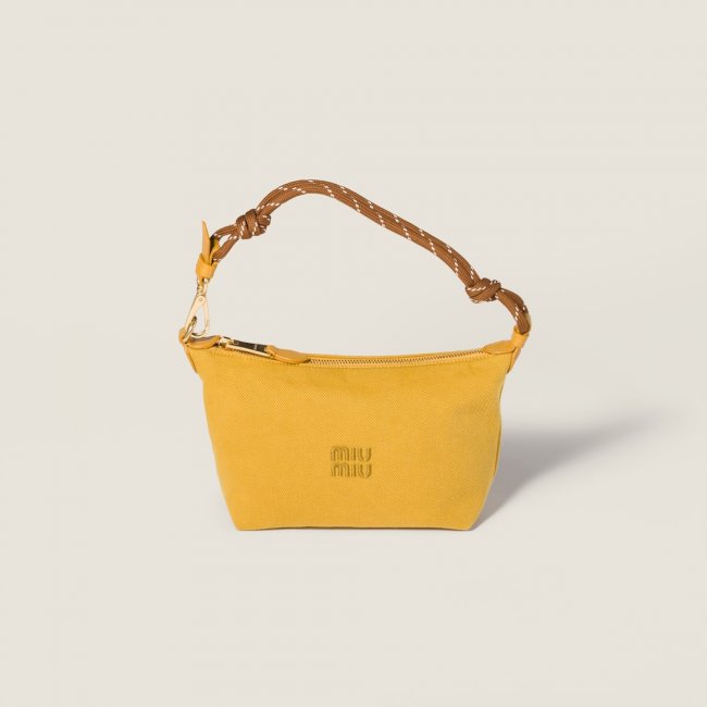 Miu Miu Gabardine pouch - Topaz/Brandy