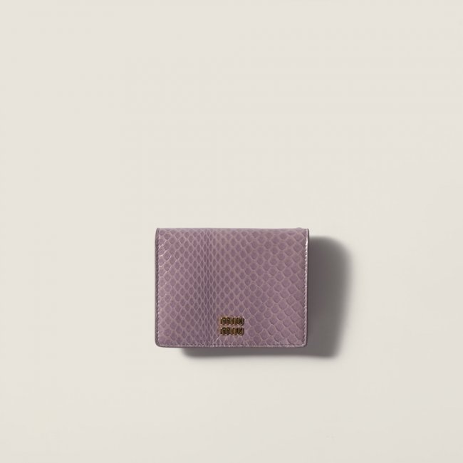 Miu Miu Small Ayers leather wallet Wisteria