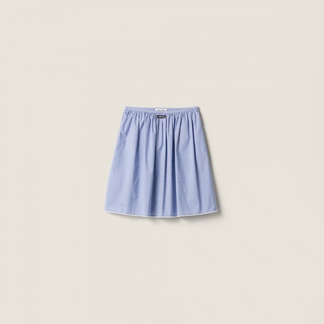 Miu Miu Gingham check skirt White / Light Blue