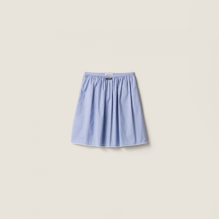 Miu Miu Gingham check skirt White / Light Blue