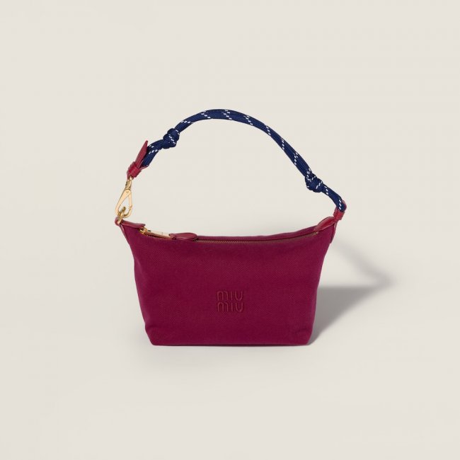 Miu Miu Gabardine pouch - Cherry/Baltic Blue