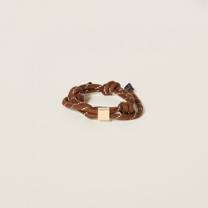 Miu Miu Cord bracelet Tobacco