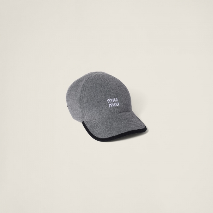 Miu Miu Fleece baseball cap - Grey