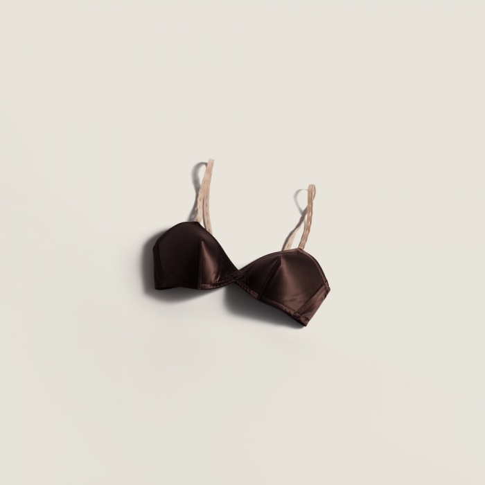 Miu Miu Satin bra Cocoa Brown