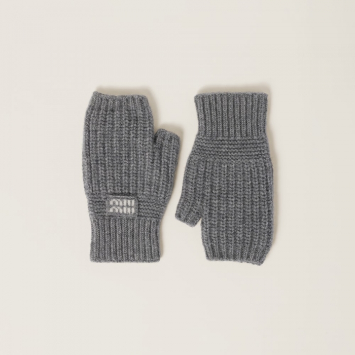Miu Miu Wool and cashmere gloves - Grey