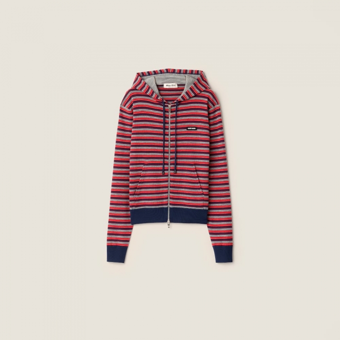 Miu Miu Wool hoodie jacket Red