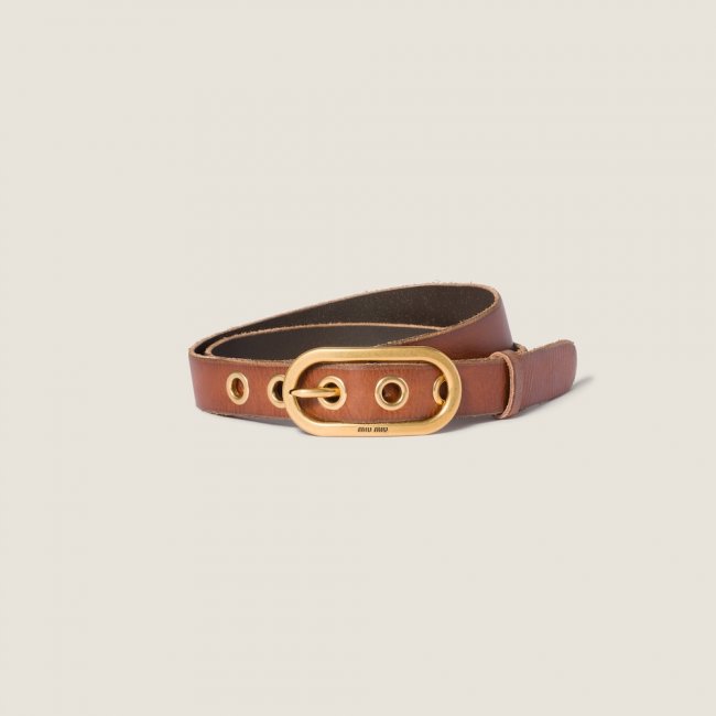 Miu Miu Leather belt - Cognac
