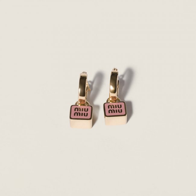 Miu Miu Metal earrings Orchid Pink