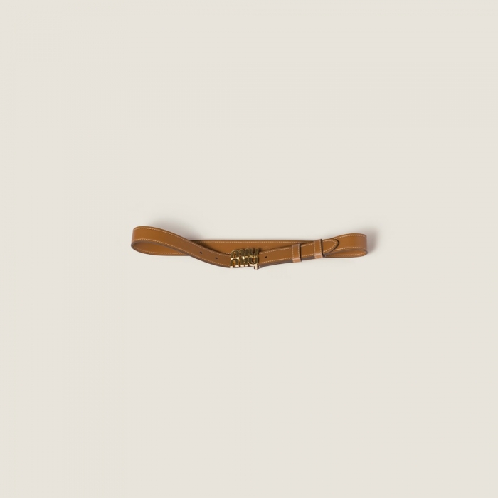 Miu Miu Leather belt - Caramel