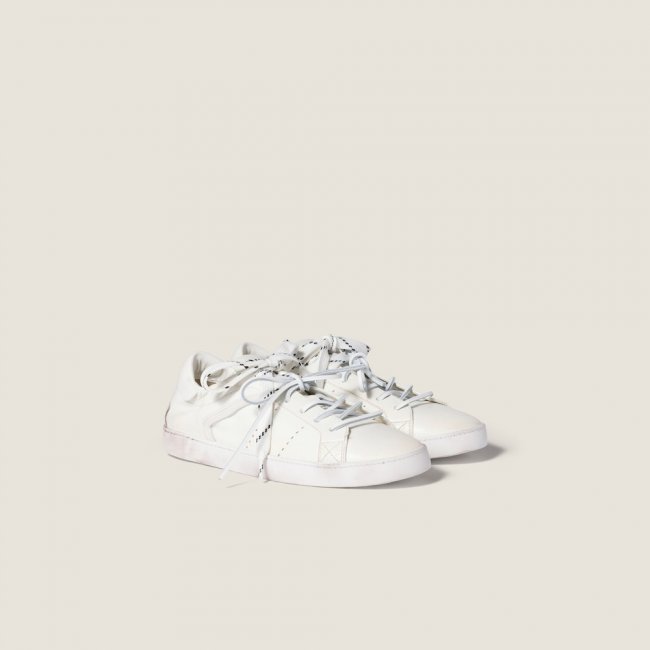 Miu Miu Deco' leather sneakers White