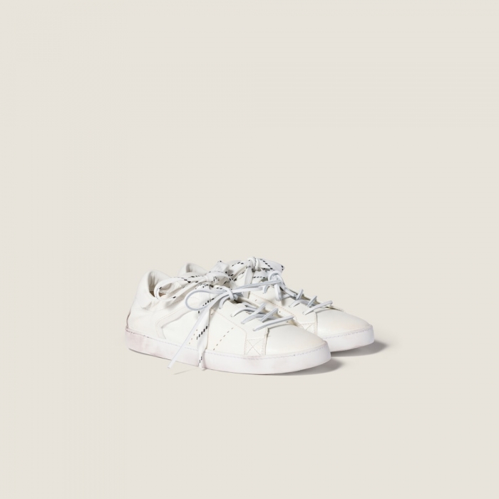 Miu Miu Deco' leather sneakers White