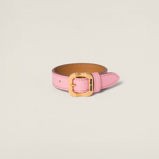 Miu Miu Leather bracelet Petal Pink / Caramel