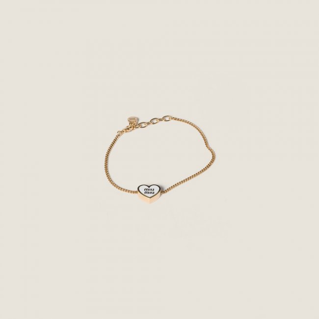 Miu Miu Metal bracelet Gold / White