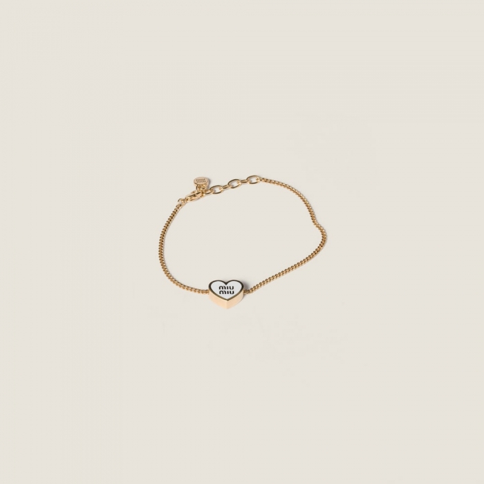 Miu Miu Metal bracelet Gold / White