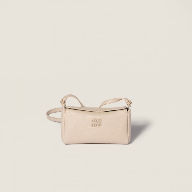 Miu Miu Leather pouch - Travertine/Periwinkle