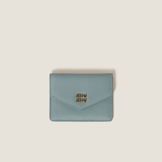 Miu Miu Leather card holder Powder Blue