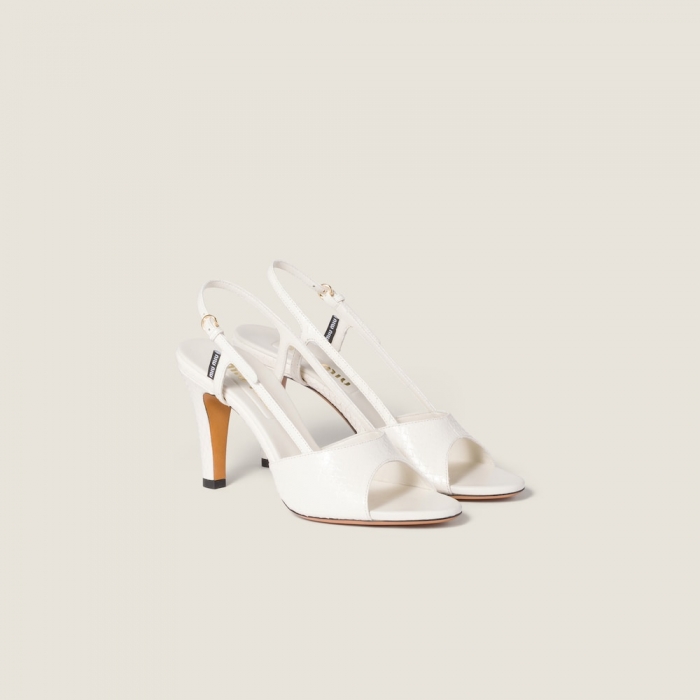 Miu Miu Ayers slingback sandals White