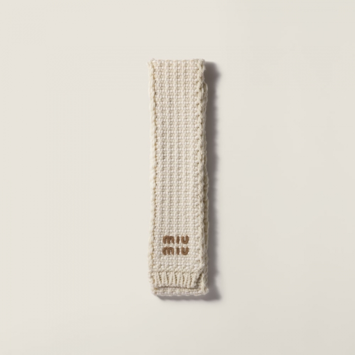 Miu Miu Wool blend scarf - Natural