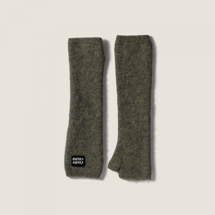 Miu Miu Wool fingerless gloves - Tundra