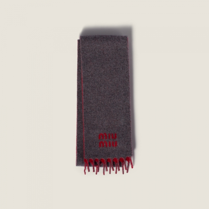 Miu Miu Cashmere scarf - Grey/Red