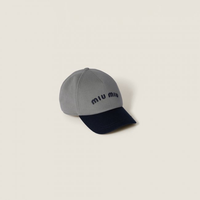 Miu Miu Drill baseball cap - Marble/Blue