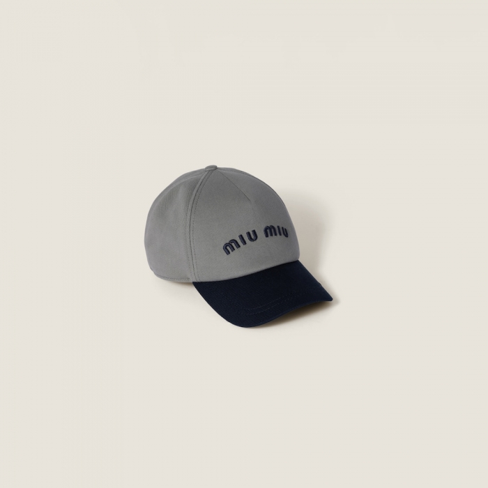 Miu Miu Drill baseball cap - Marble/Blue