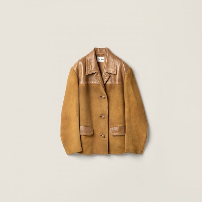 Miu Miu Suede jacket Light Tan