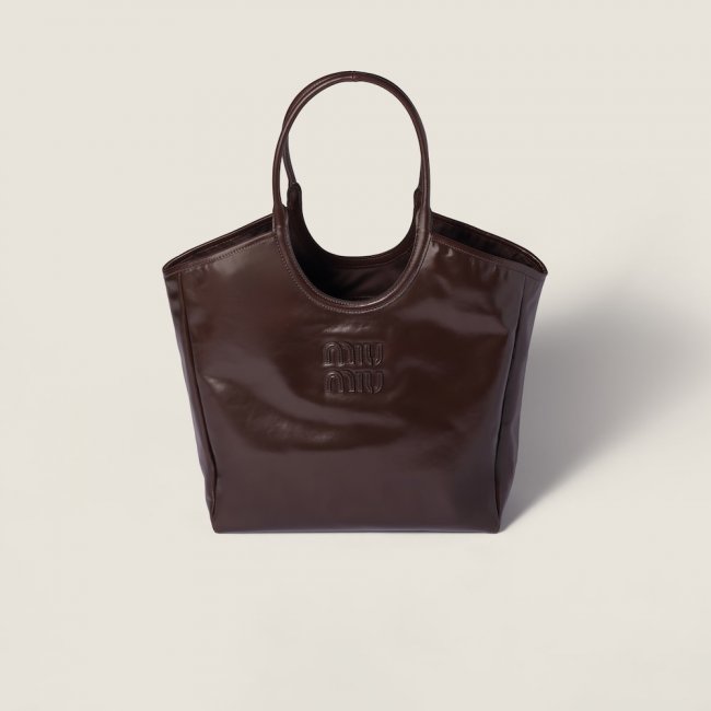 Miu Miu Ivy leather bag Dark Brown