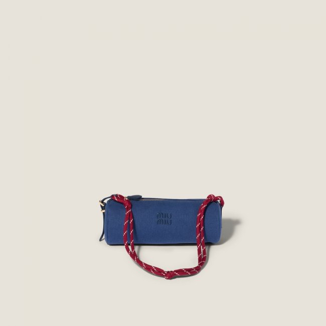 Miu Miu Gabardine pouch Indigo / Amaranth