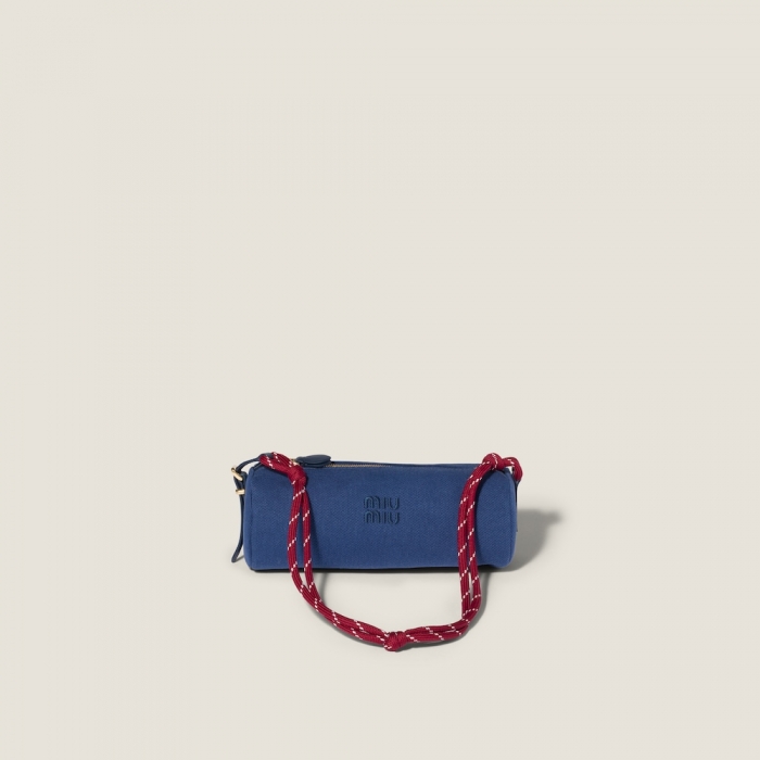Miu Miu Gabardine pouch Indigo / Amaranth
