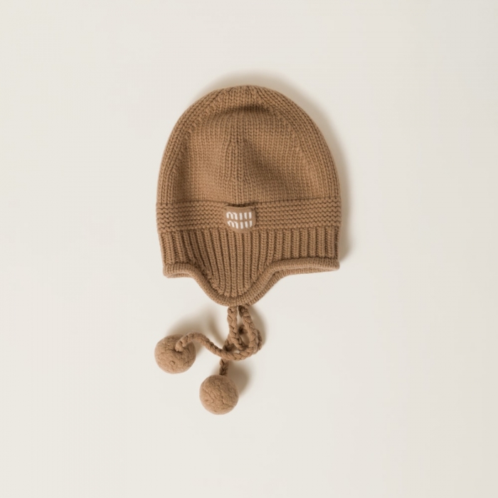 Miu Miu Wool and cashmere hat - Camel Brown