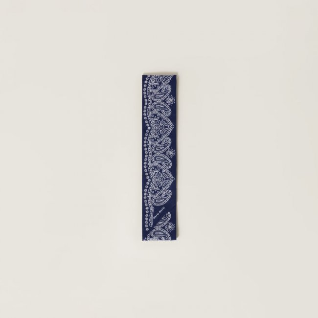 Miu Miu Printed poplin scarf - Navy