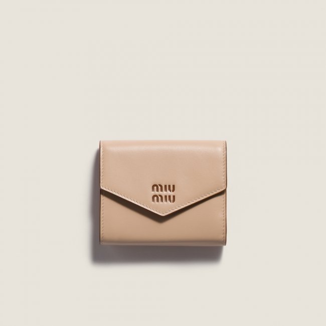 Miu Miu Small leather wallet Cord / Cognac