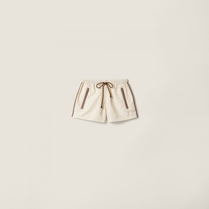 Miu Miu Technical fabric shorts Vanilla