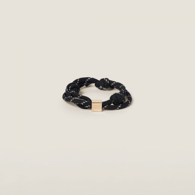 Miu Miu Cord bracelet Black