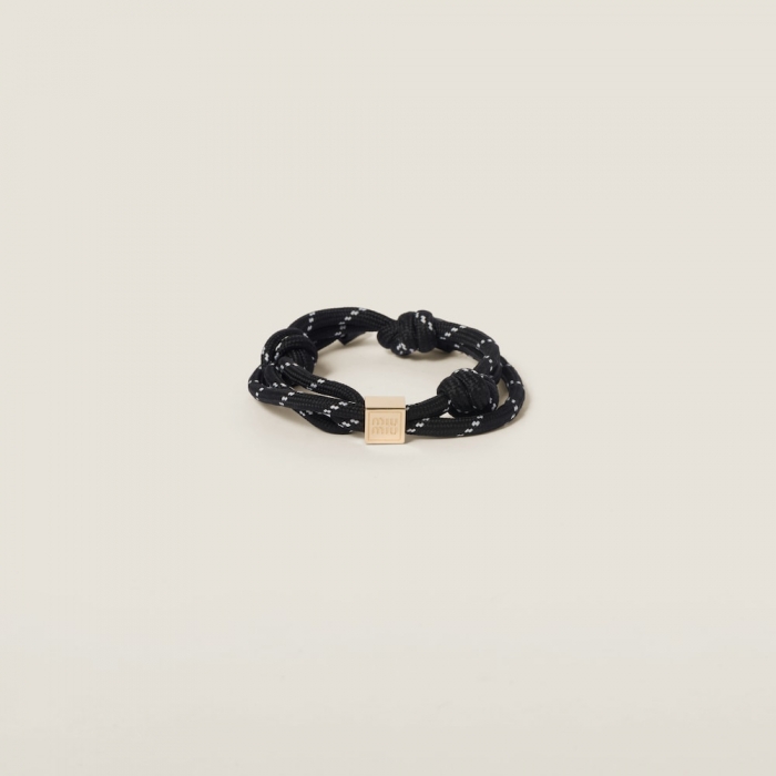 Miu Miu Cord bracelet Black