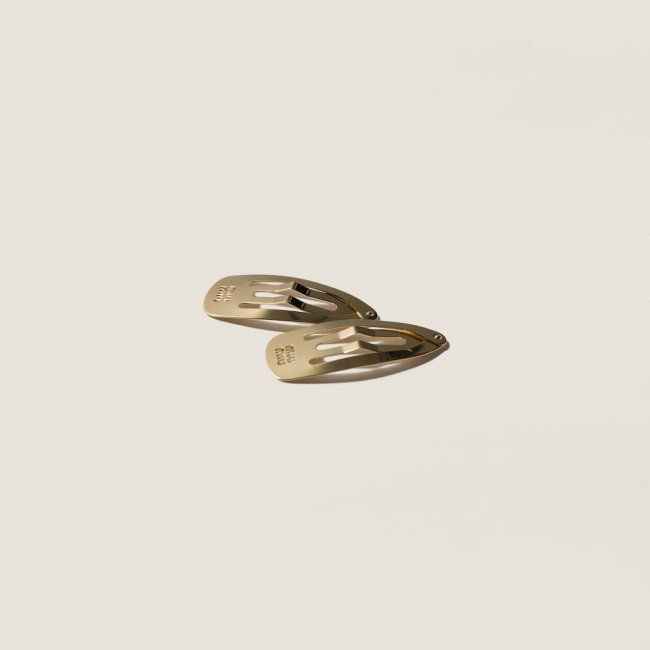 Miu Miu Metal hair clips - Gold