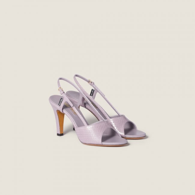 Miu Miu Ayers slingback sandals Wisteria