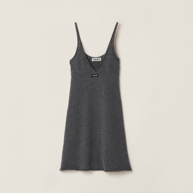 Miu Miu Cashmere tank dress Slate Gray
