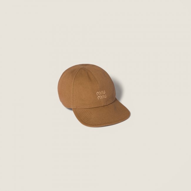 Miu Miu Drill baseball cap - Cork Beige