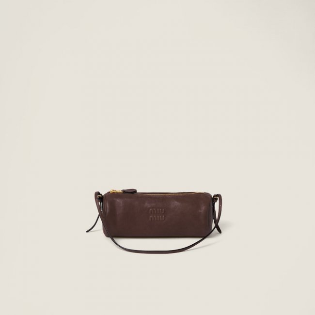 Miu Miu Nappa leather pouch - Briarwood
