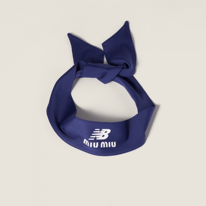 Miu Miu Stretch technical jersey band - Royal Blue /White