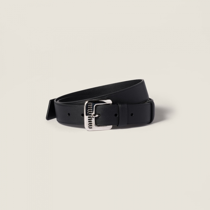 Miu Miu Nappa leather belt - Black