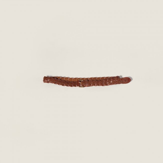 Miu Miu Leather belt - Tobacco