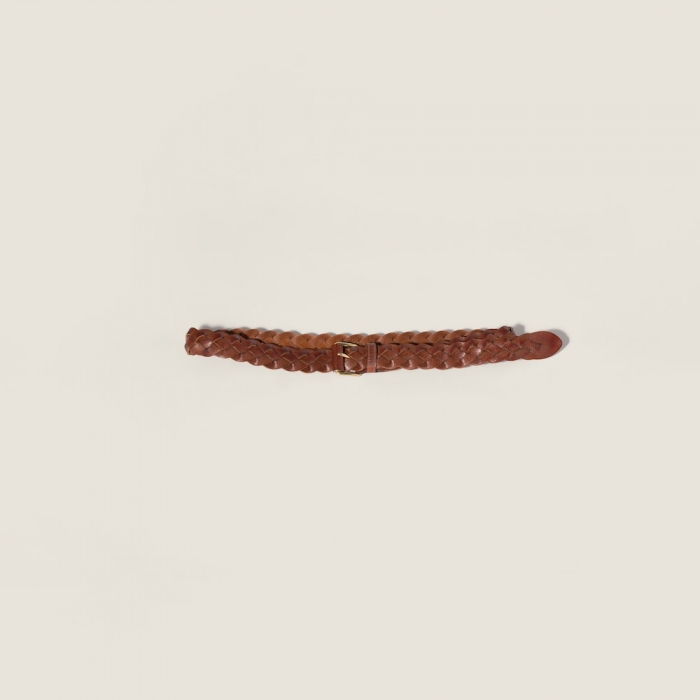 Miu Miu Leather belt - Tobacco